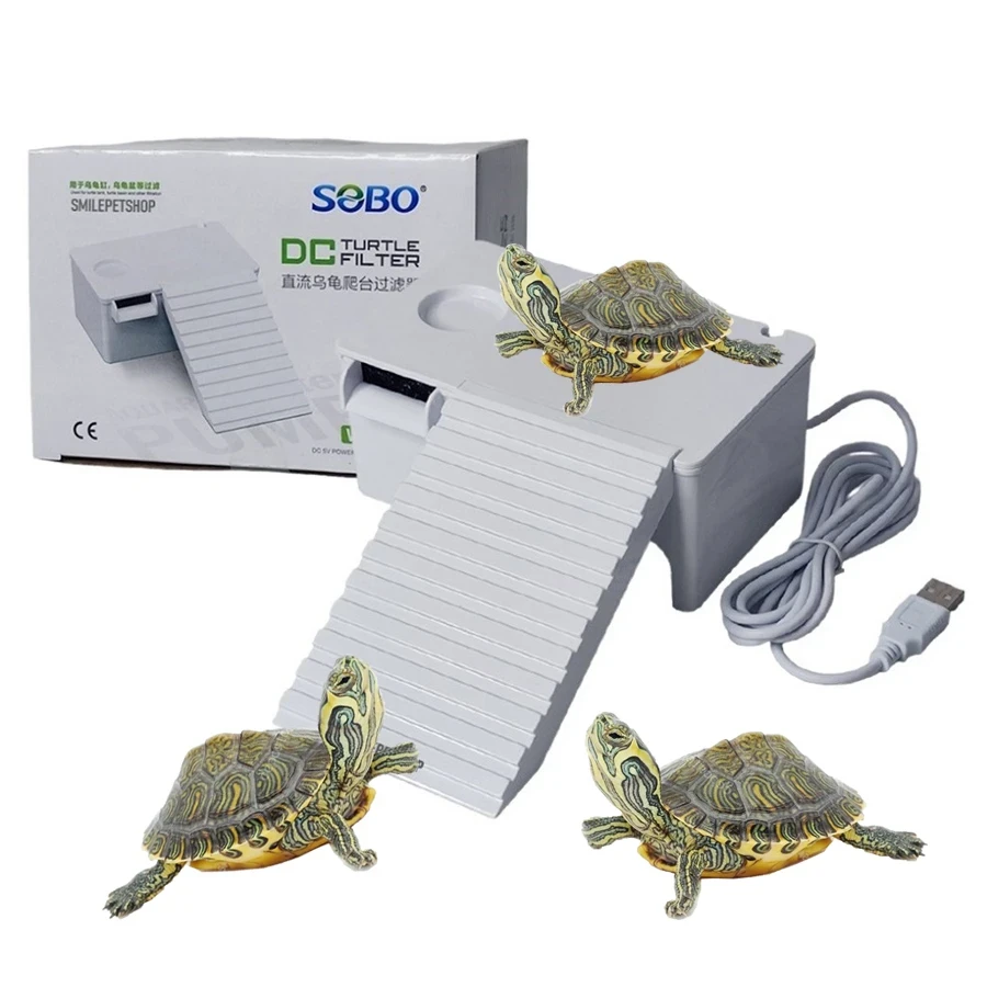 Plataforma Isla con Filtro para Tortuga 14*8.5*6cm Wp-12h