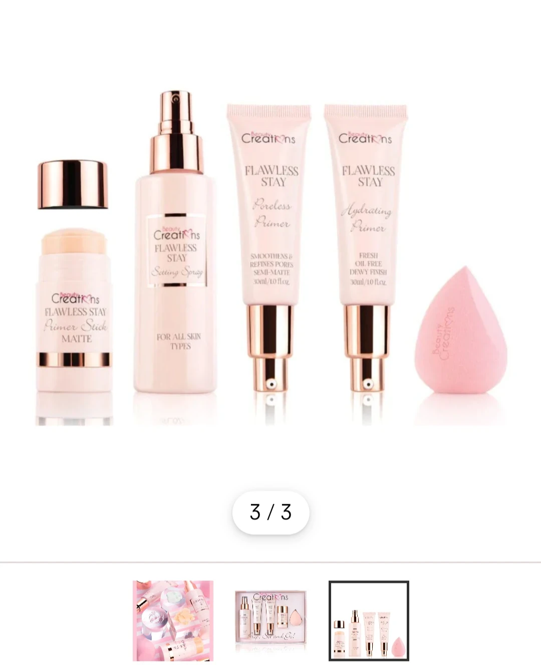 Set de primer flawless stay beauty creations 3