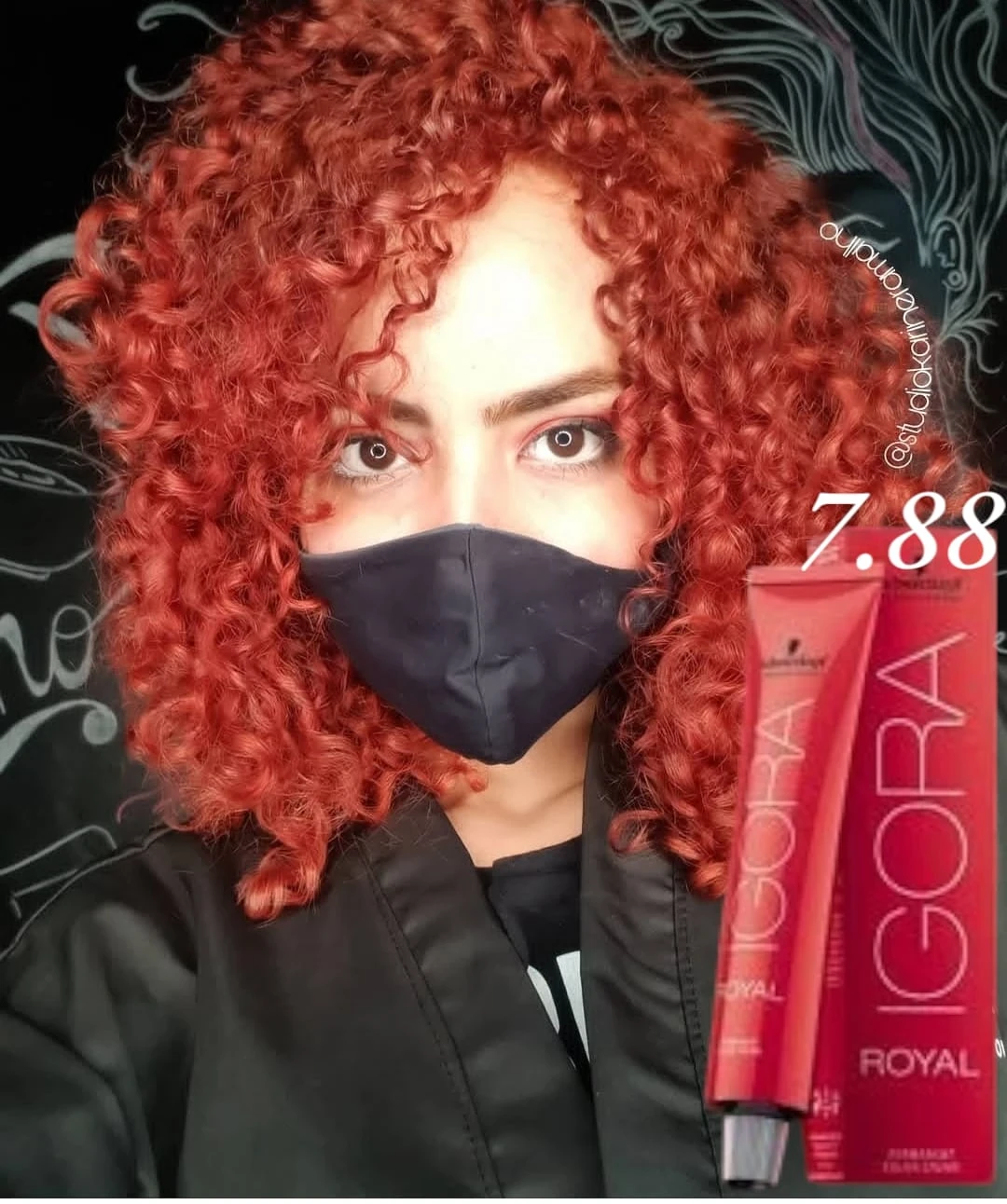 igora 7.88 rubio medio rojo intenso tinte