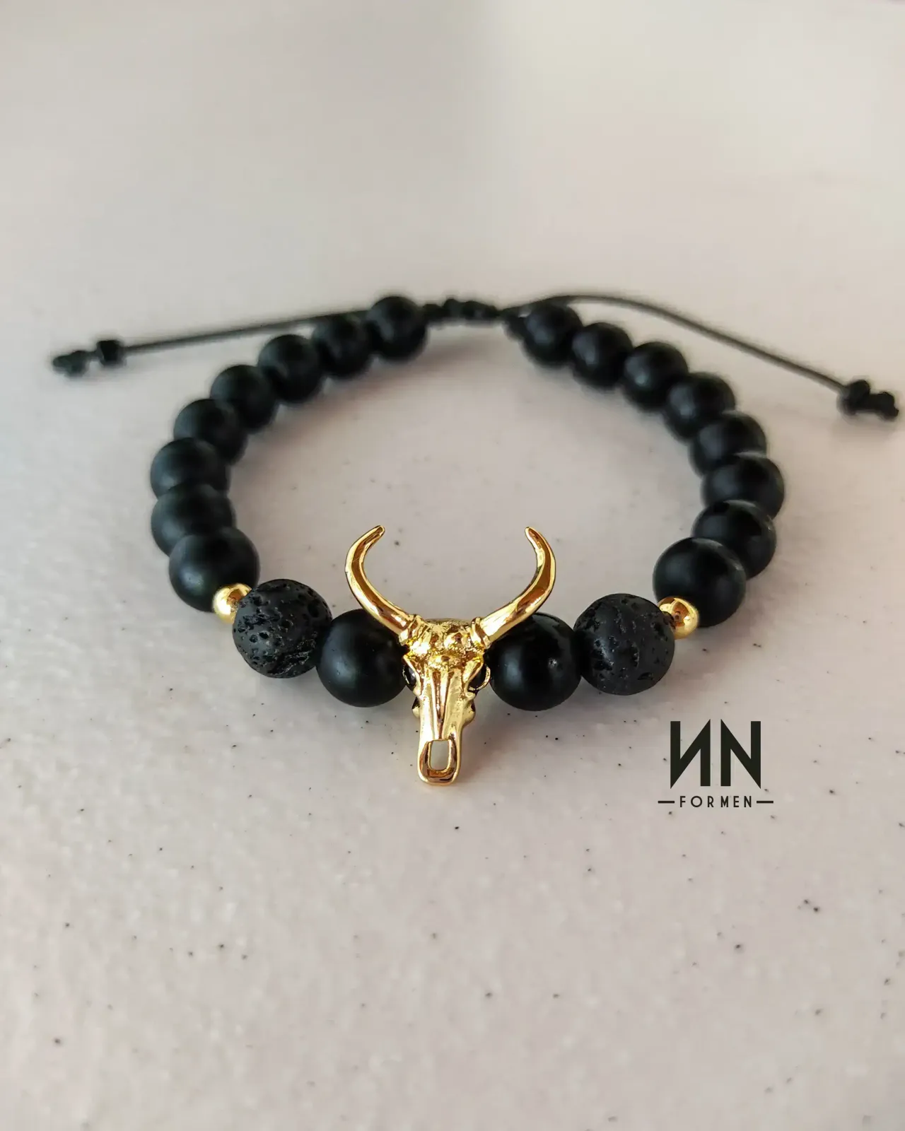 Pulsera toro piedra ónix