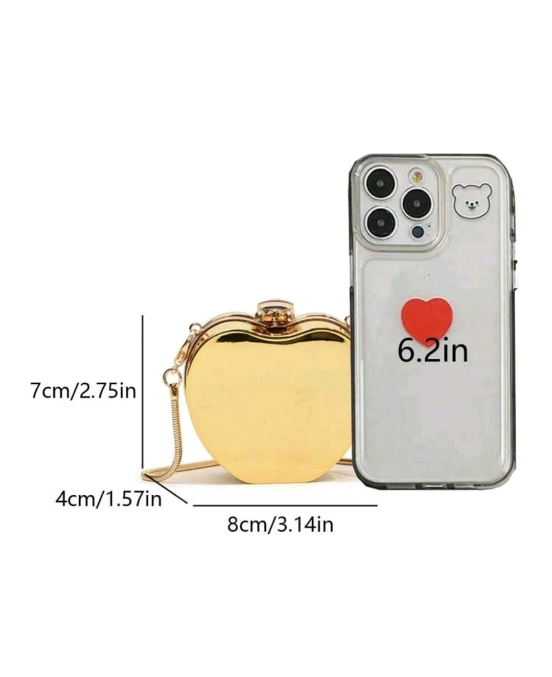 Bolso en tendencia acrílico, tipo metal  3
