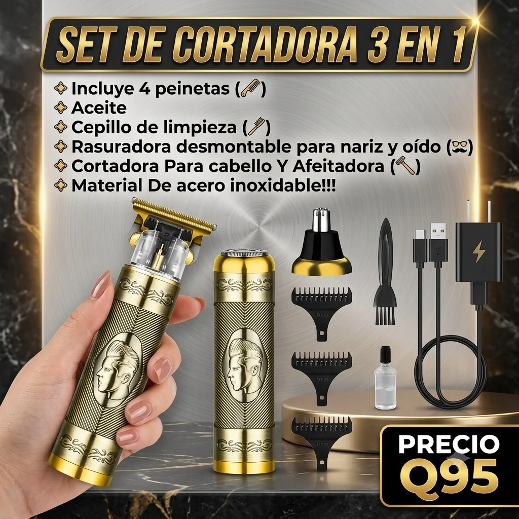 SET DE CORTADORA 3 EN 1 