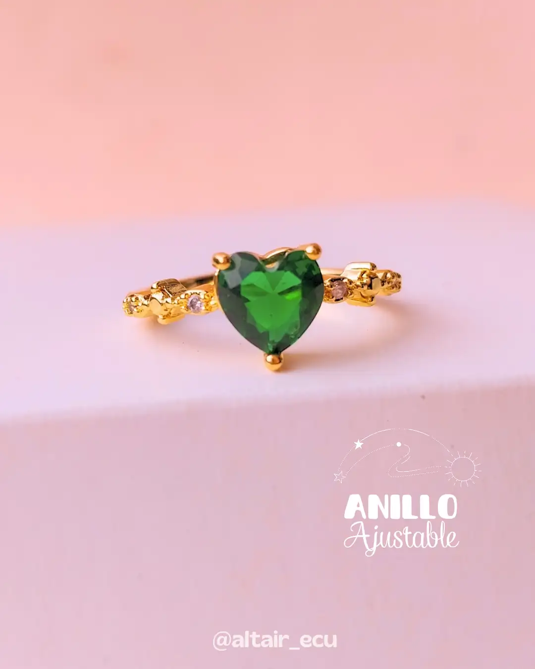 Anillo de promesa verde
