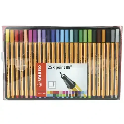 Estabilo estuche con 25 rotuladores de colores 