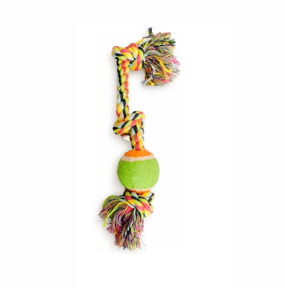 Juguete De Soga En Nylon Nudo Resistente Con Pelota Verde