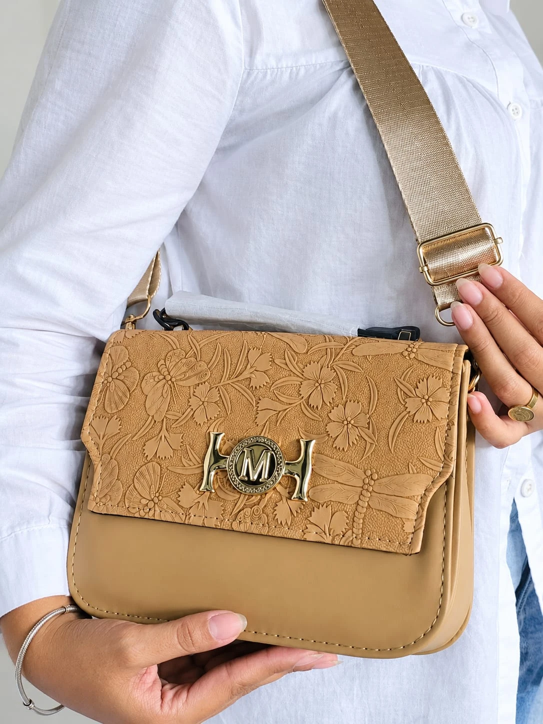 Bolso Manos Libres Beige HM 2