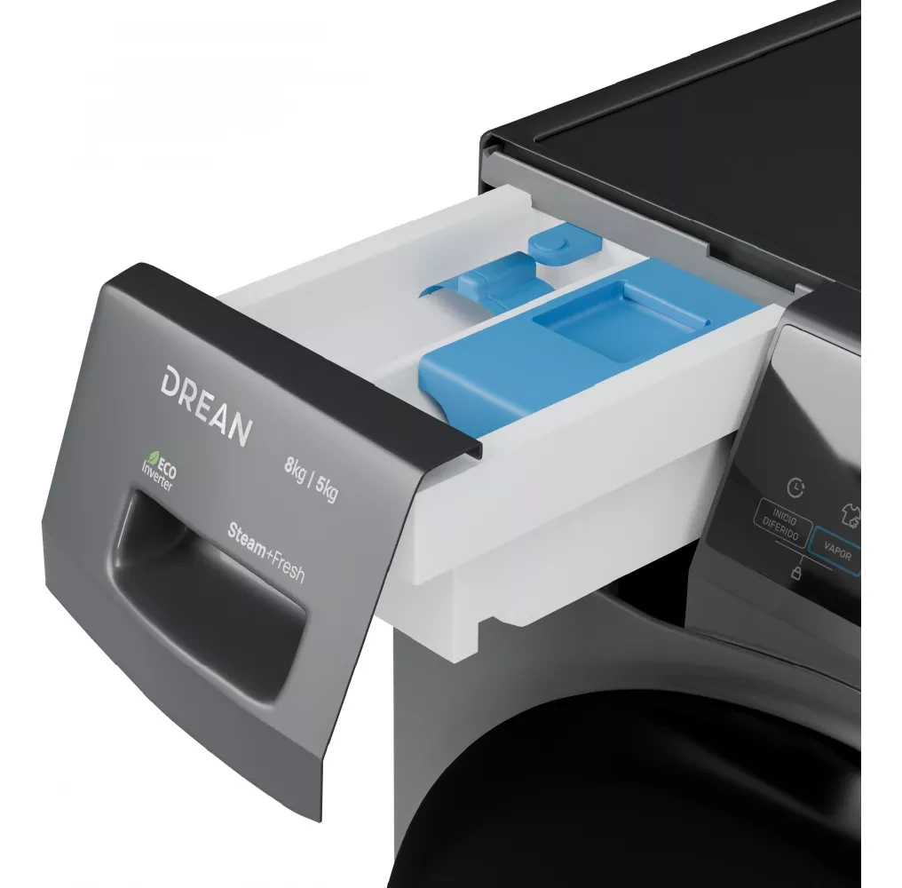 LAVASECARROPAS DREAN 8/5KG INVERTER SILVER MOD:LSCDR0805SG 4