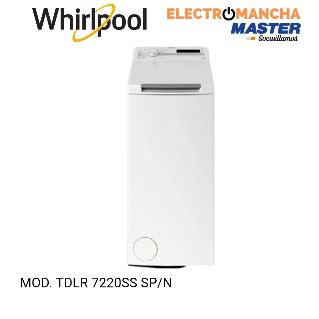 LAVADORA CARGA SUPERIOR WHIRLPOOL 7 KG. 1200 RPM. DISPLAY E 