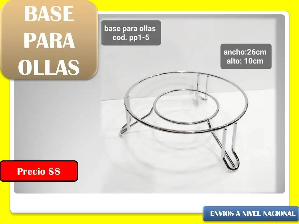 Base metálico para ollas