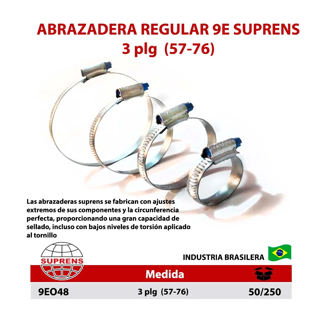 ABRAZADERA Estampada 9E SUPRENS 3" (57-76)