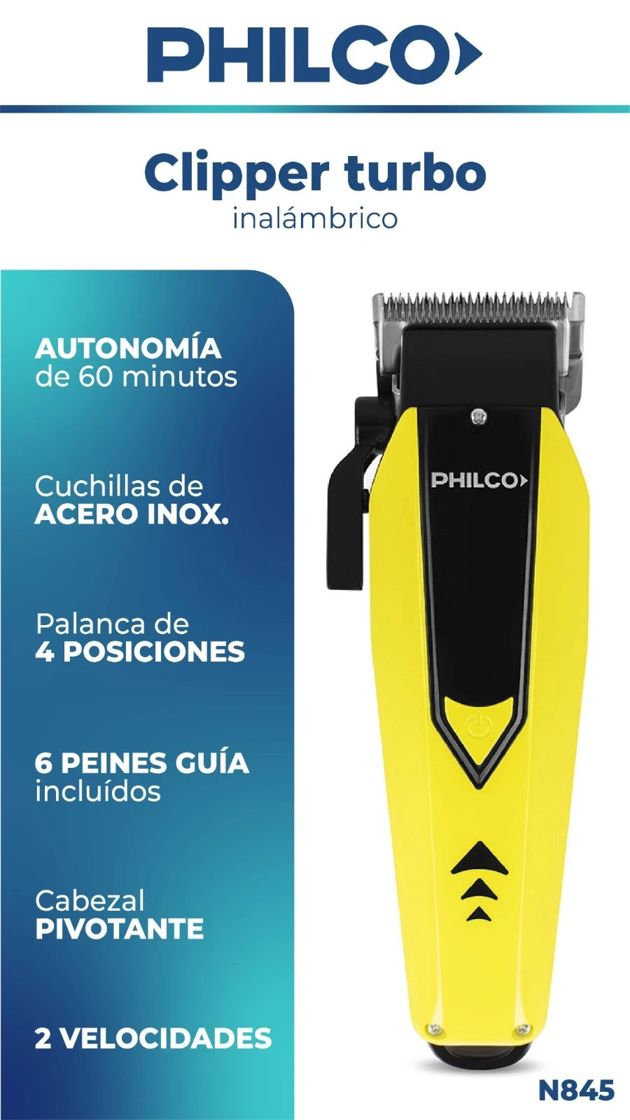 CORTA BARBA PHILCO TURBO CLIPPER