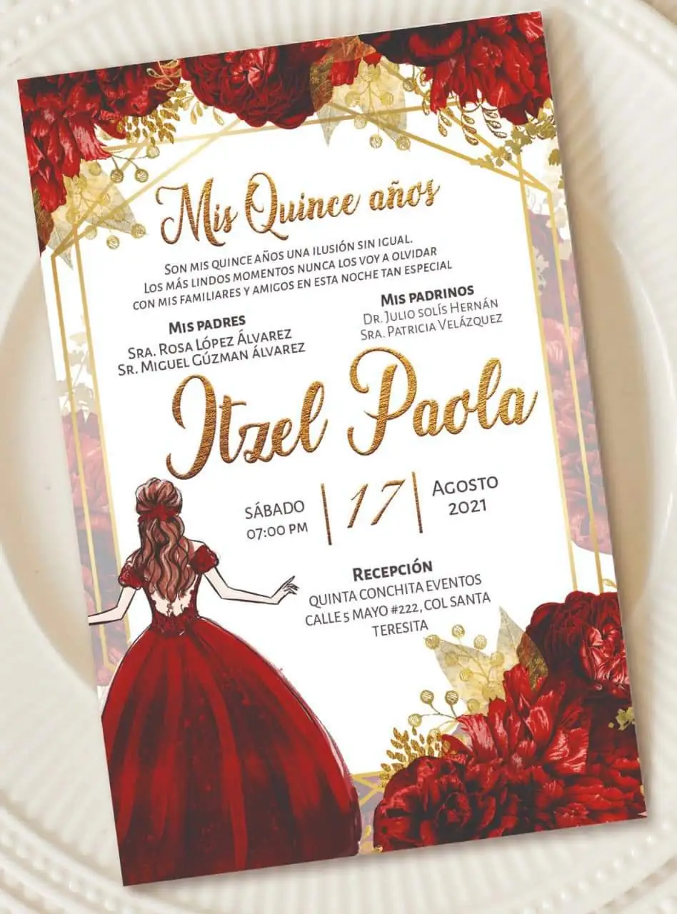 Invitación XV Años sencilla 3