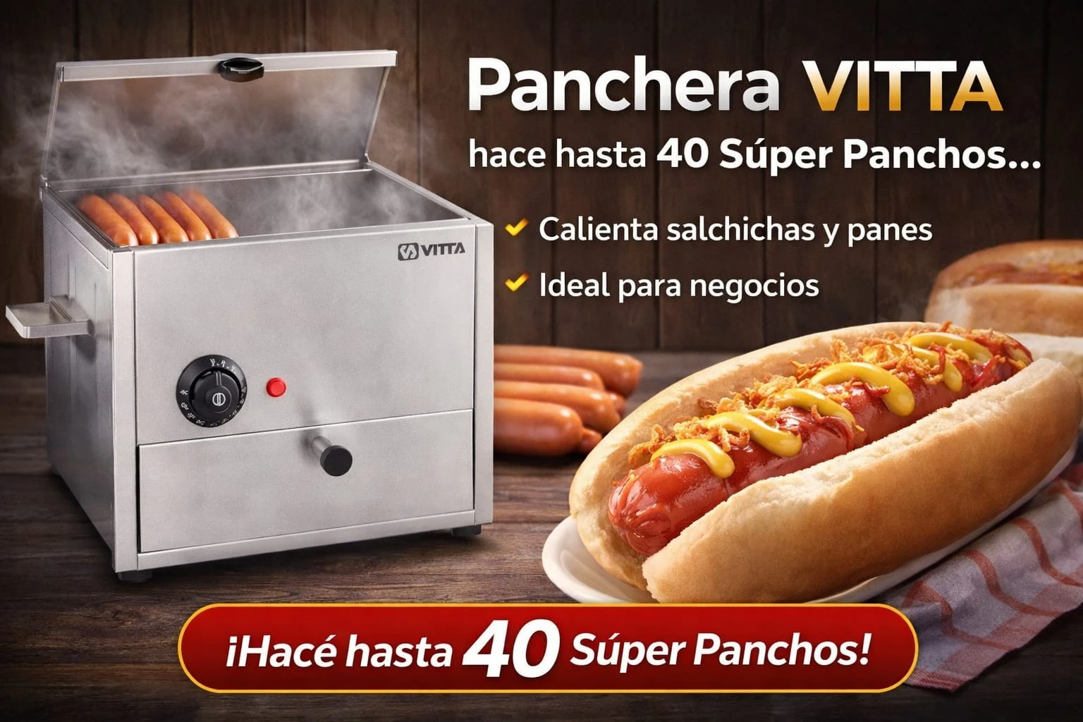 PANCHERA VITTA C/CALENTADOR DE PAN 