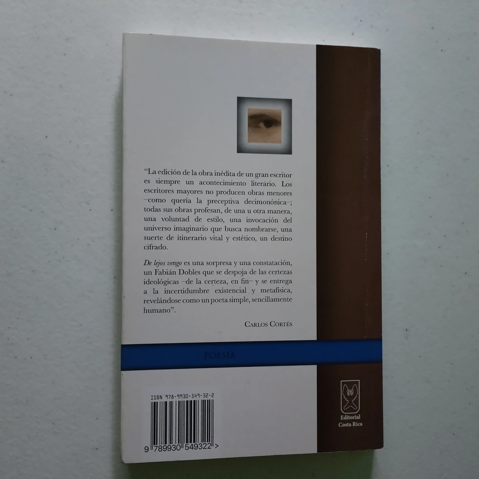 De lejos vengo, poesía inédita, Fabián Dobles, nuevo 2