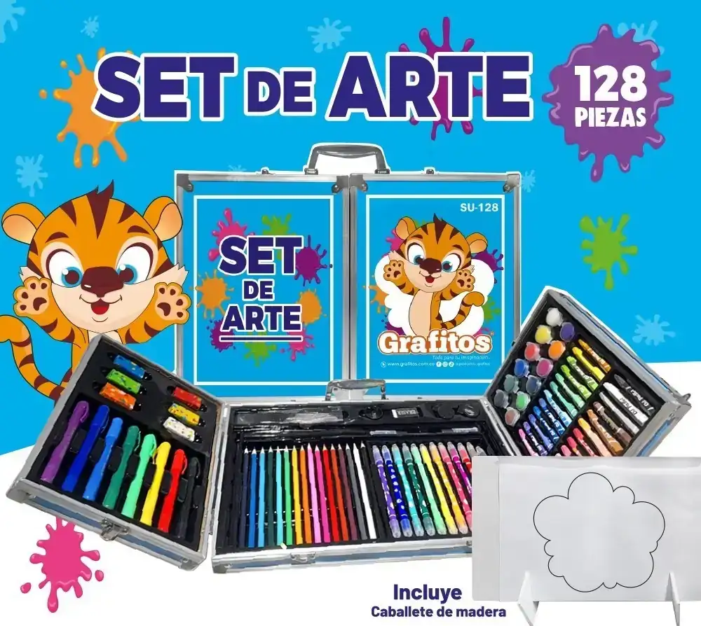 SET DE ARTE GRAFITOS MALETIN METÁLICO  3