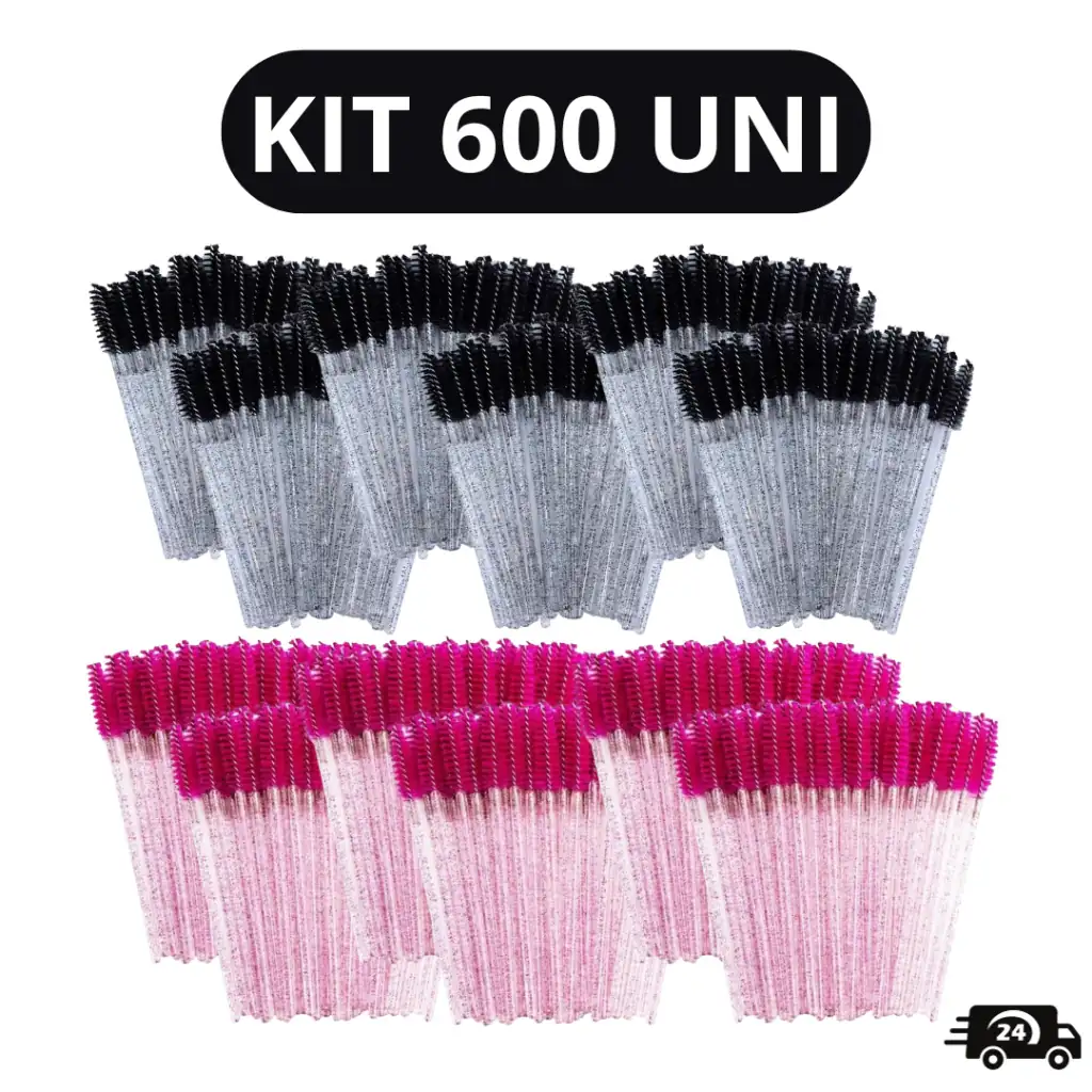 Kit 600 Escovinhas Glitter 