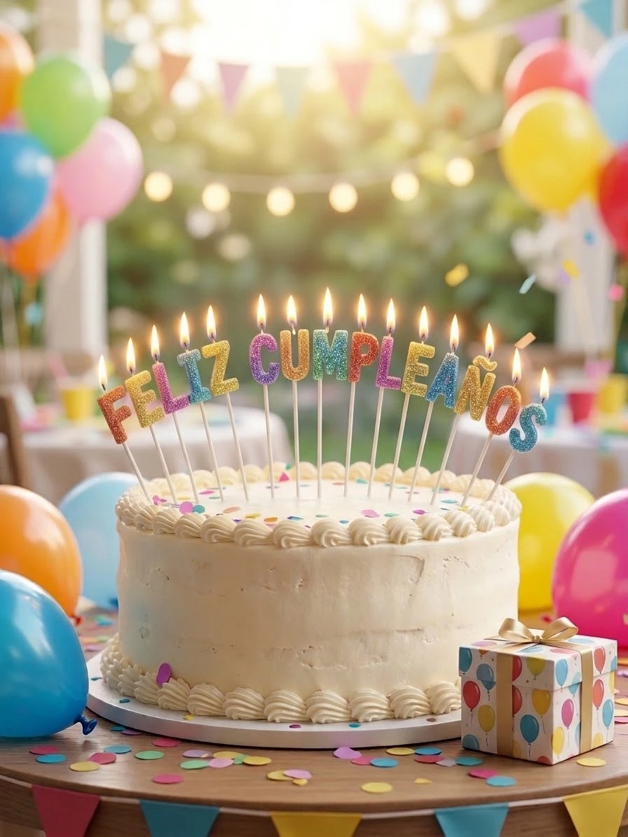 Velas feliz cumpleaños (14 en total) 