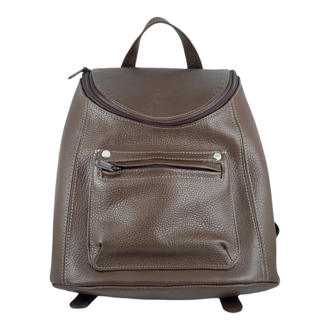 Mochila cuero cafe 