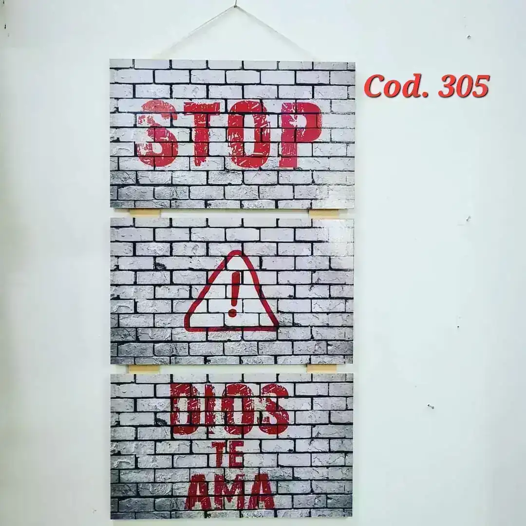 Cuadro vertical x 3. Cód. 305