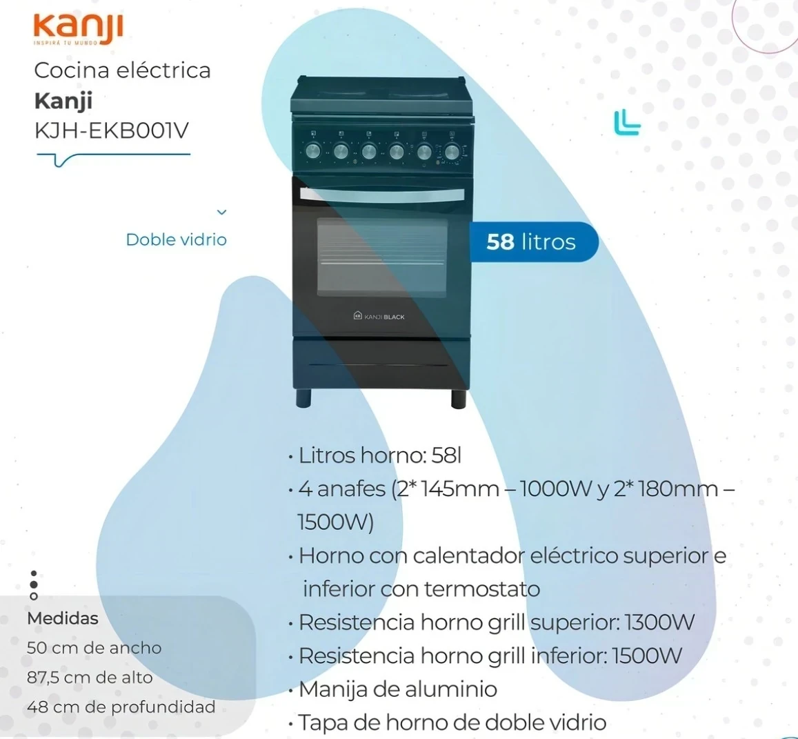 Cocina electrica Kanjihome Negra