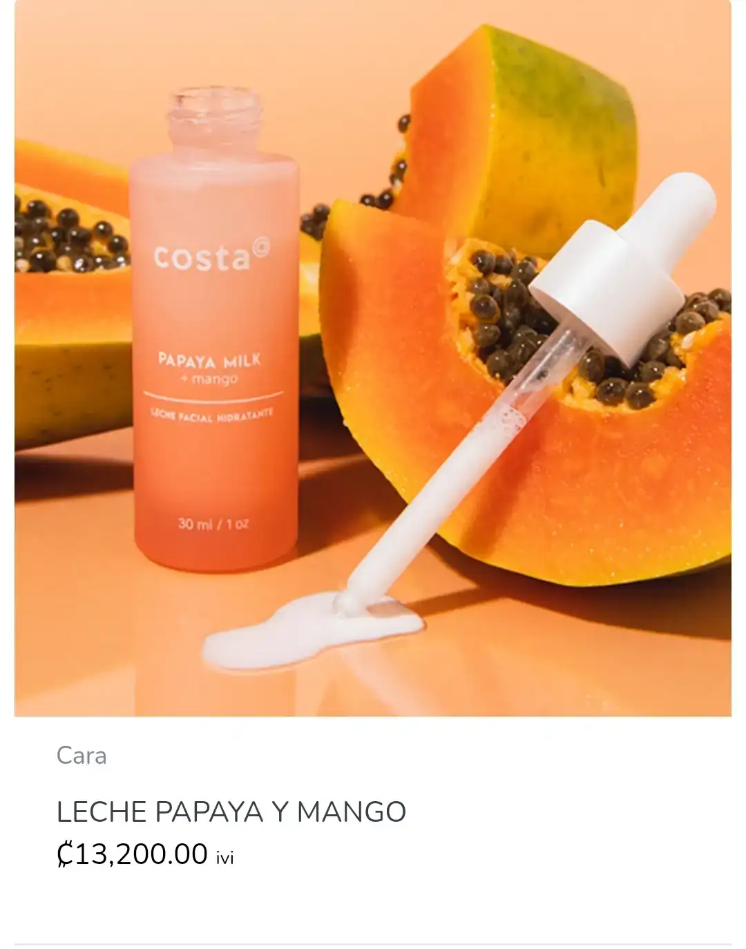 Leche facial Papaya y Mango