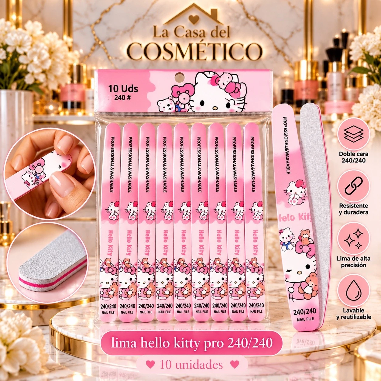 lumera lima para acrilico kitty soft pro 240/240