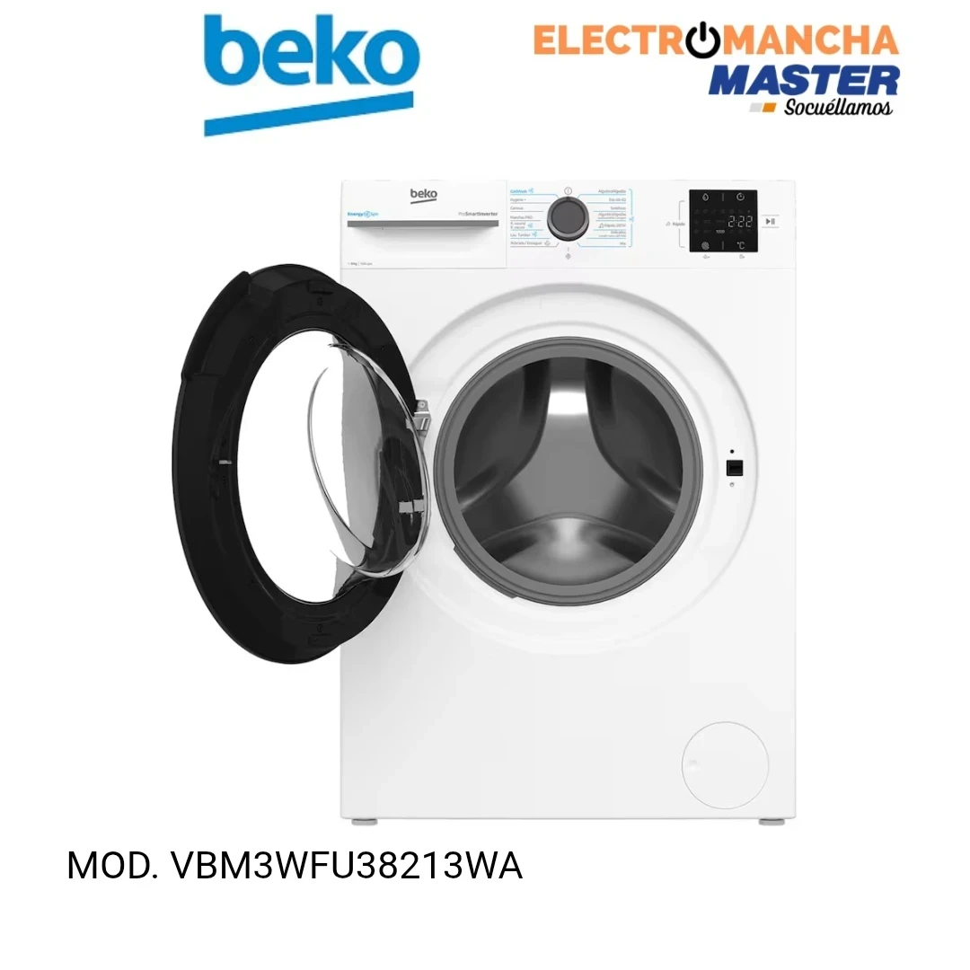 LAVADORA BEKO VBM3WFT38213WA 8 KILOS 1200 RPM. A 3