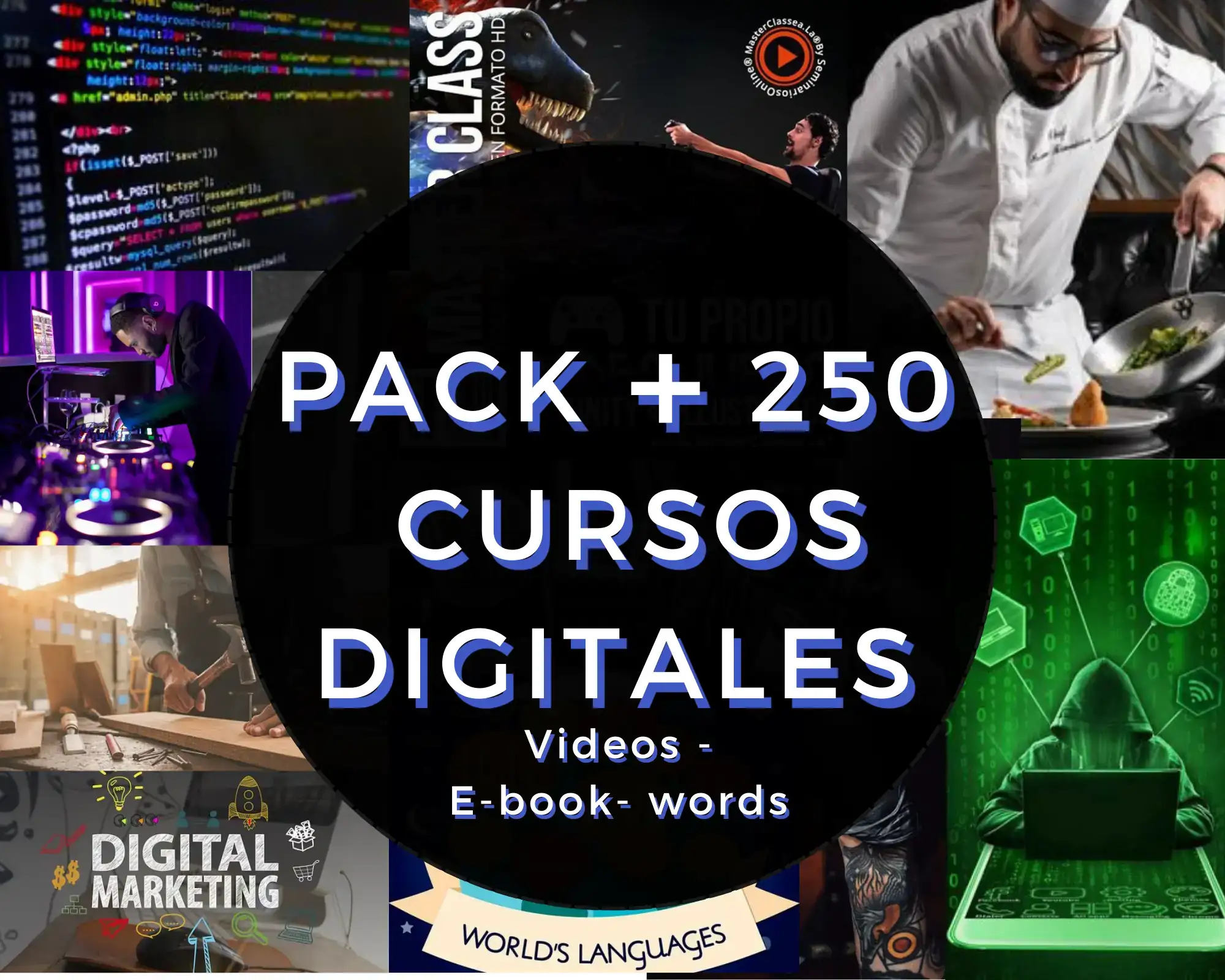 "PACK PREMIUM" +250 CURSOS DIGITALES. PAGO ÚNICO. 