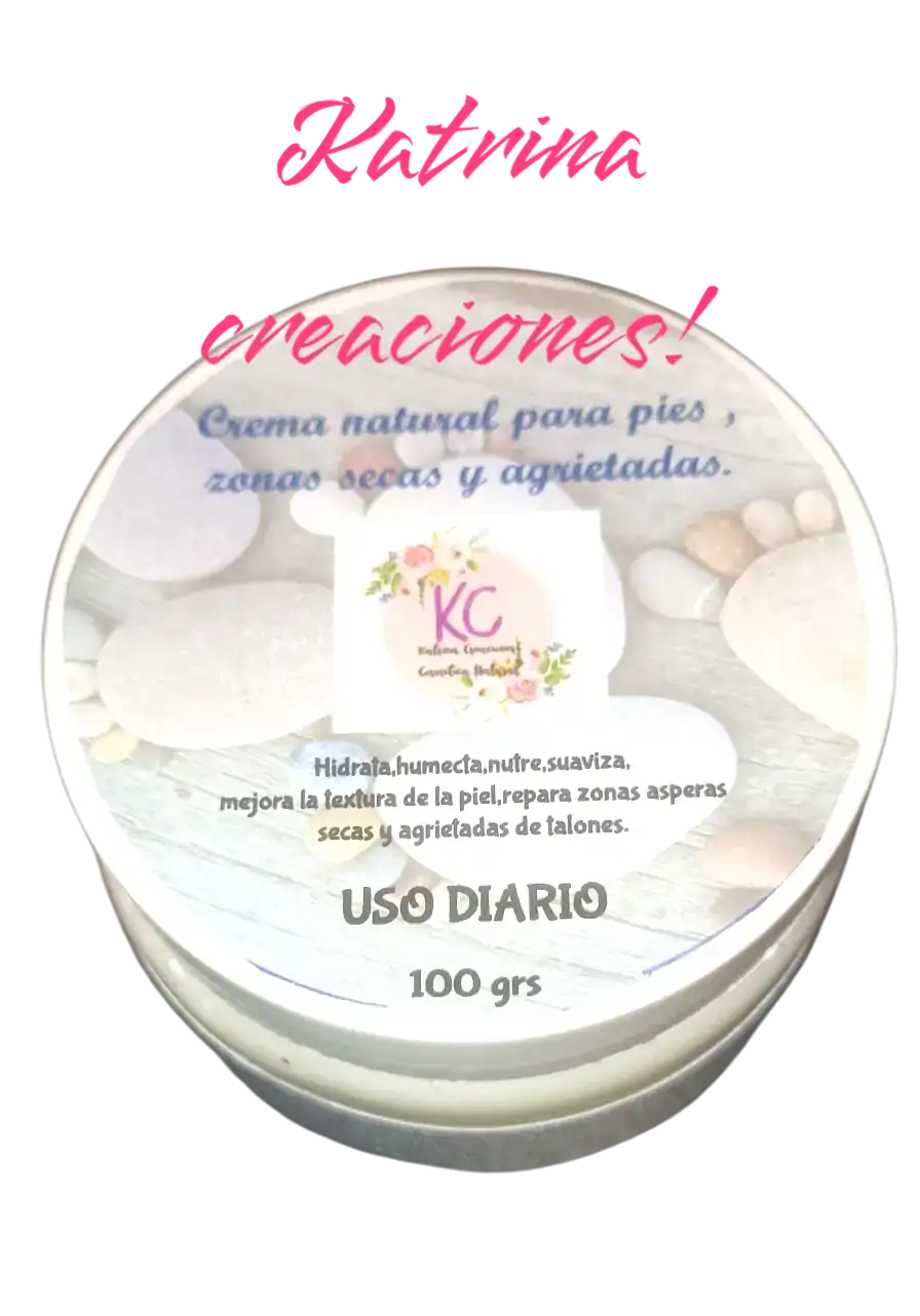 Crema natural para pies,zonas secas y agrietadas.