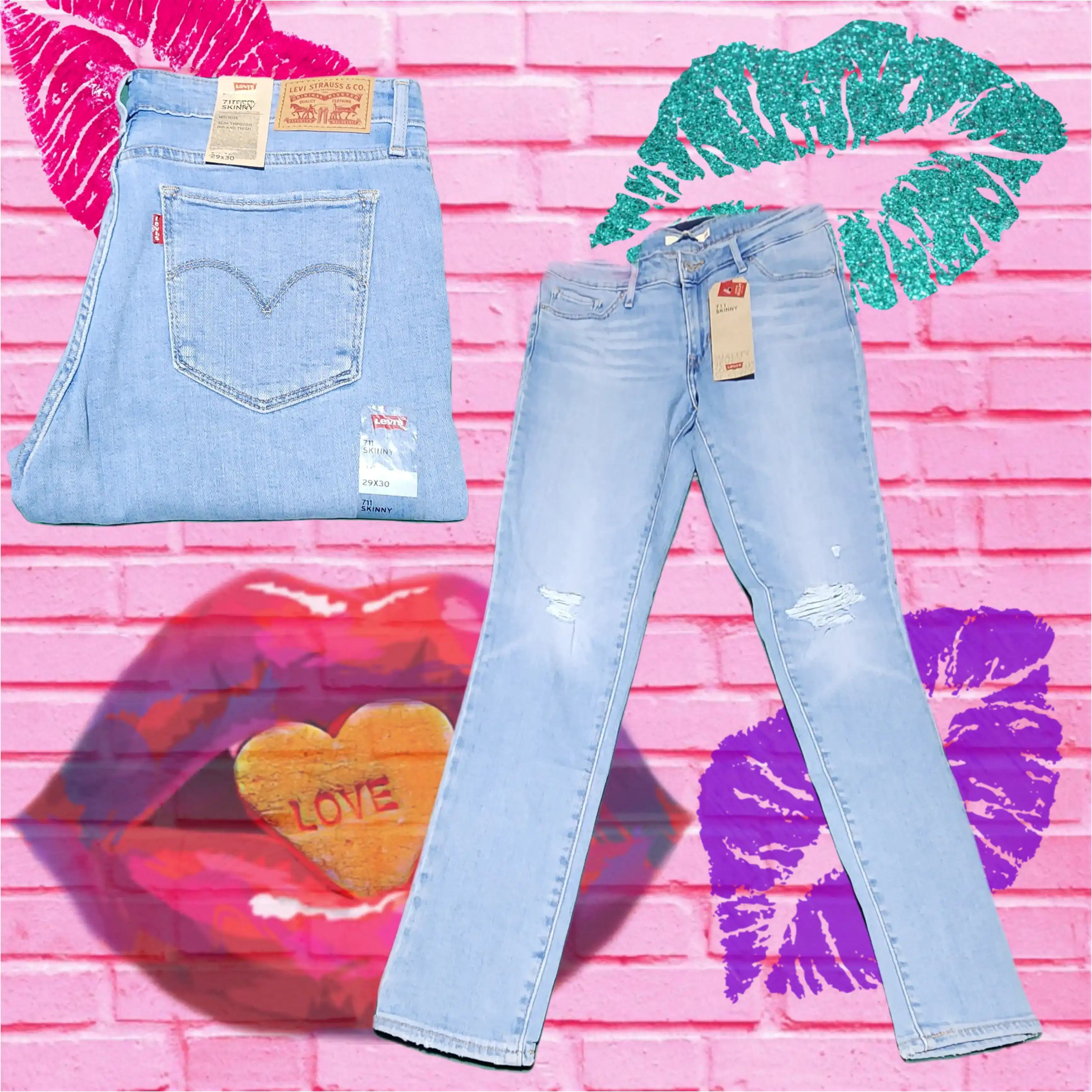 Jeans 711 azul claro 