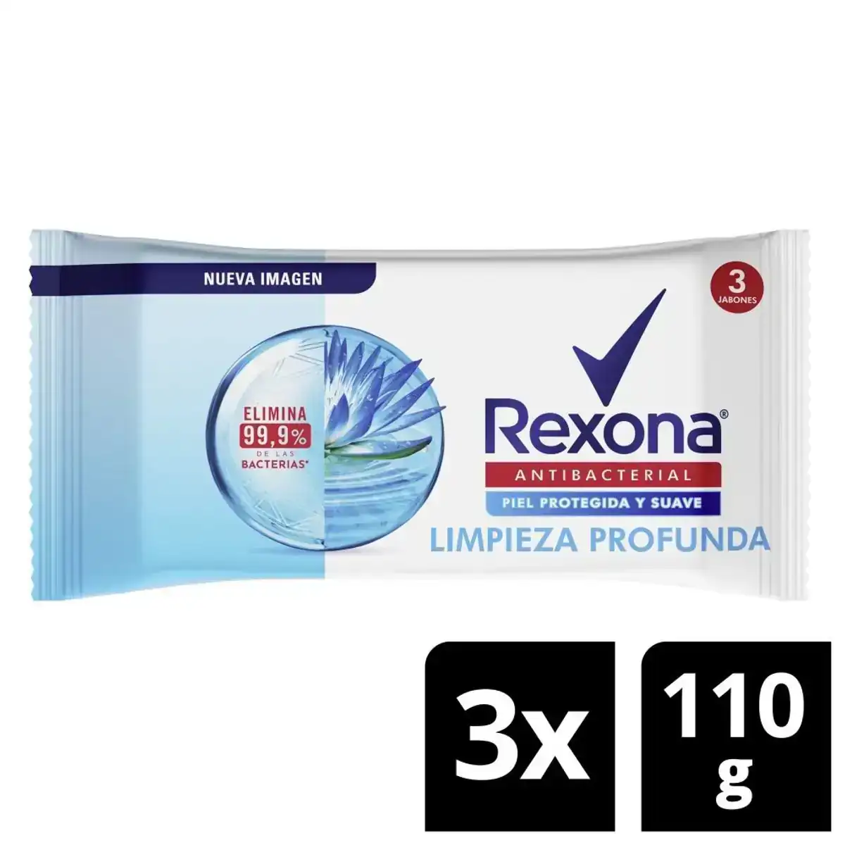 Jabón Rexona Limpieza Profunda x 3 - 110g c/u