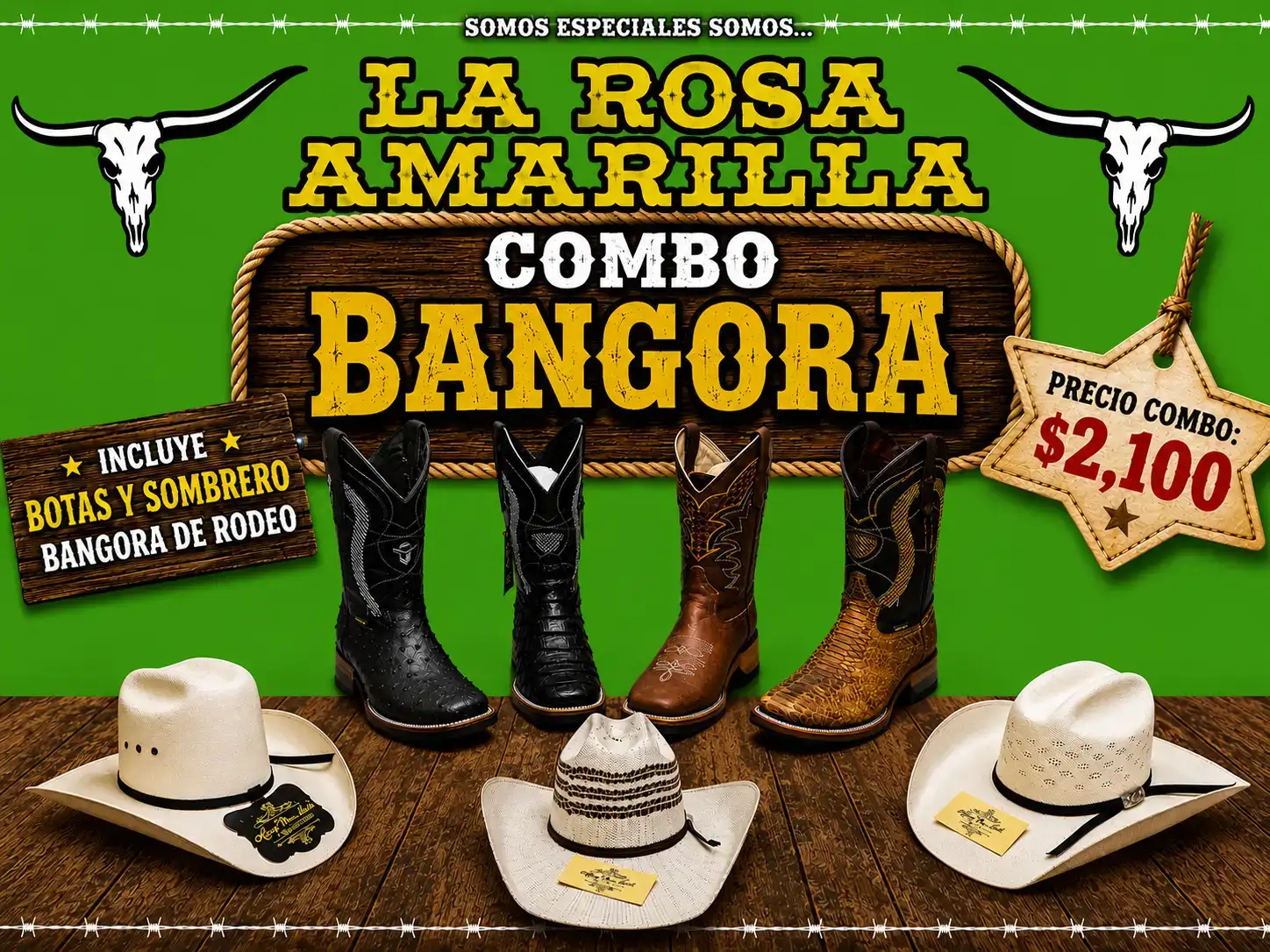 Combo BOTAS + Sombrero 