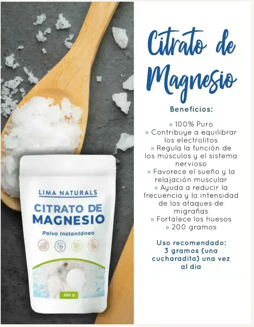 Citrato de Magnesio 200g LN