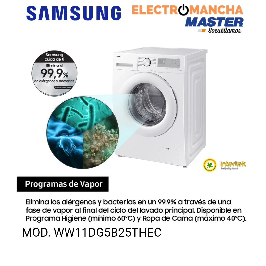 LAVADORA SAMSUNG WW11DG5B25THEC 11 KILOS 1400 RPM CLASE A  8