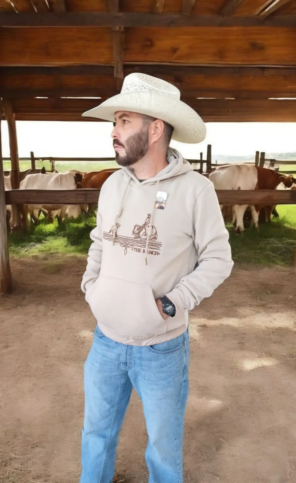 SUDADERA VAQUERA UNISEX BORDADA 2