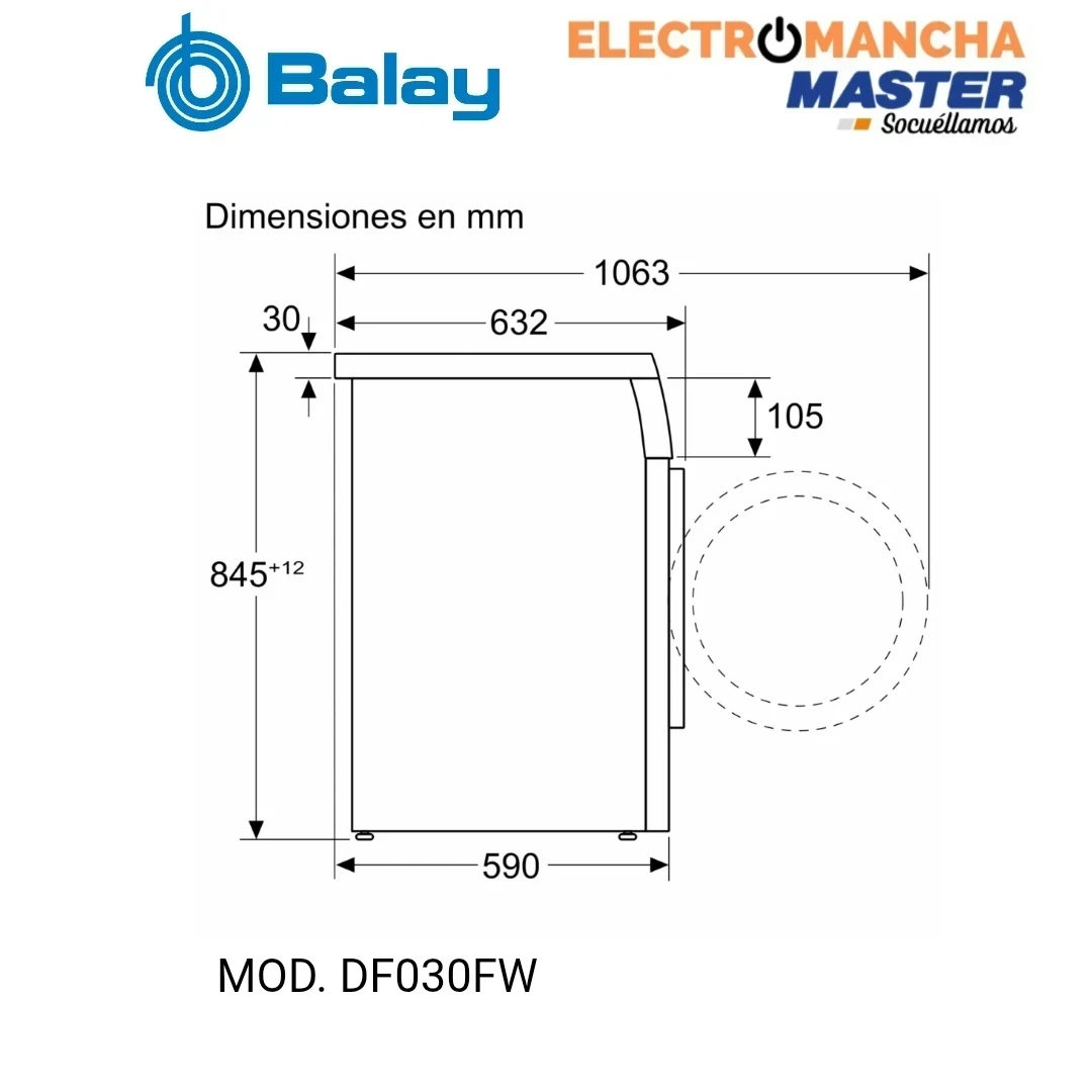 LAVADORA BALAY 3TS993BP 9 KG 1200 RPM A  3