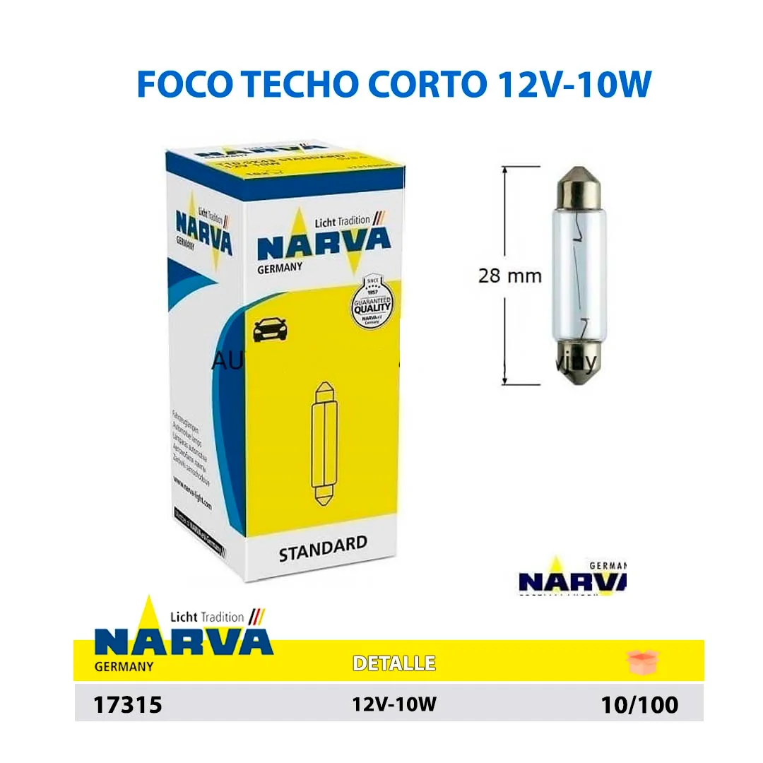  FOCO TECHO CORTO 12V-10W