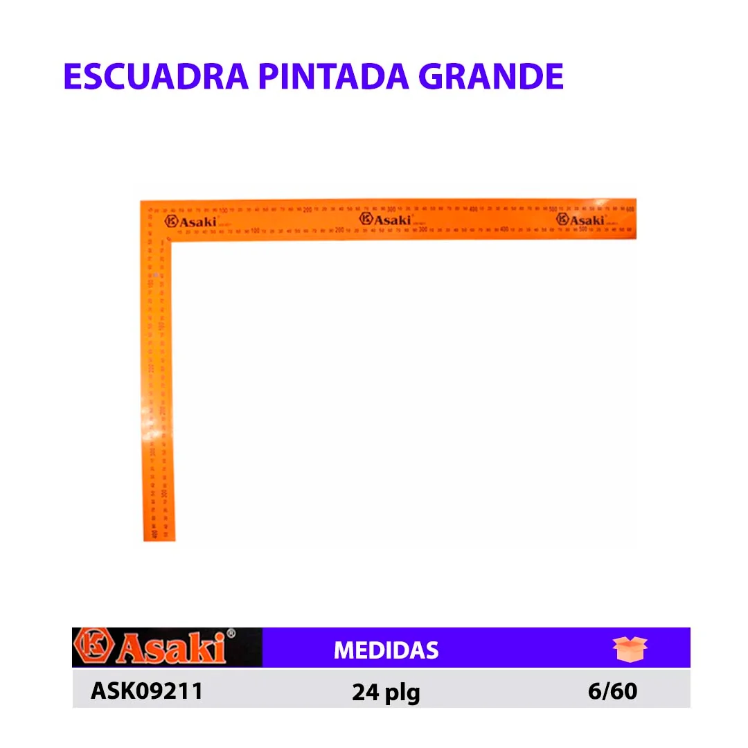 ESCUADRA GRANDE pintado ASK 24"