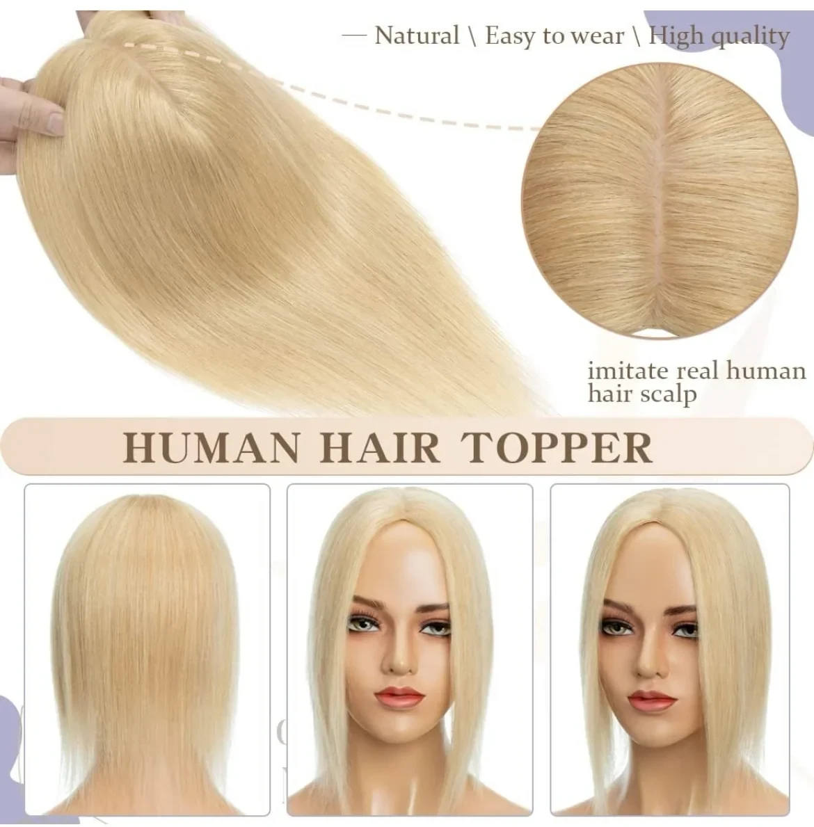 Toper 10” pulgadas, rubio natural #24 2