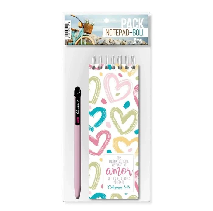 Libreta larga con lapicero Amor 4