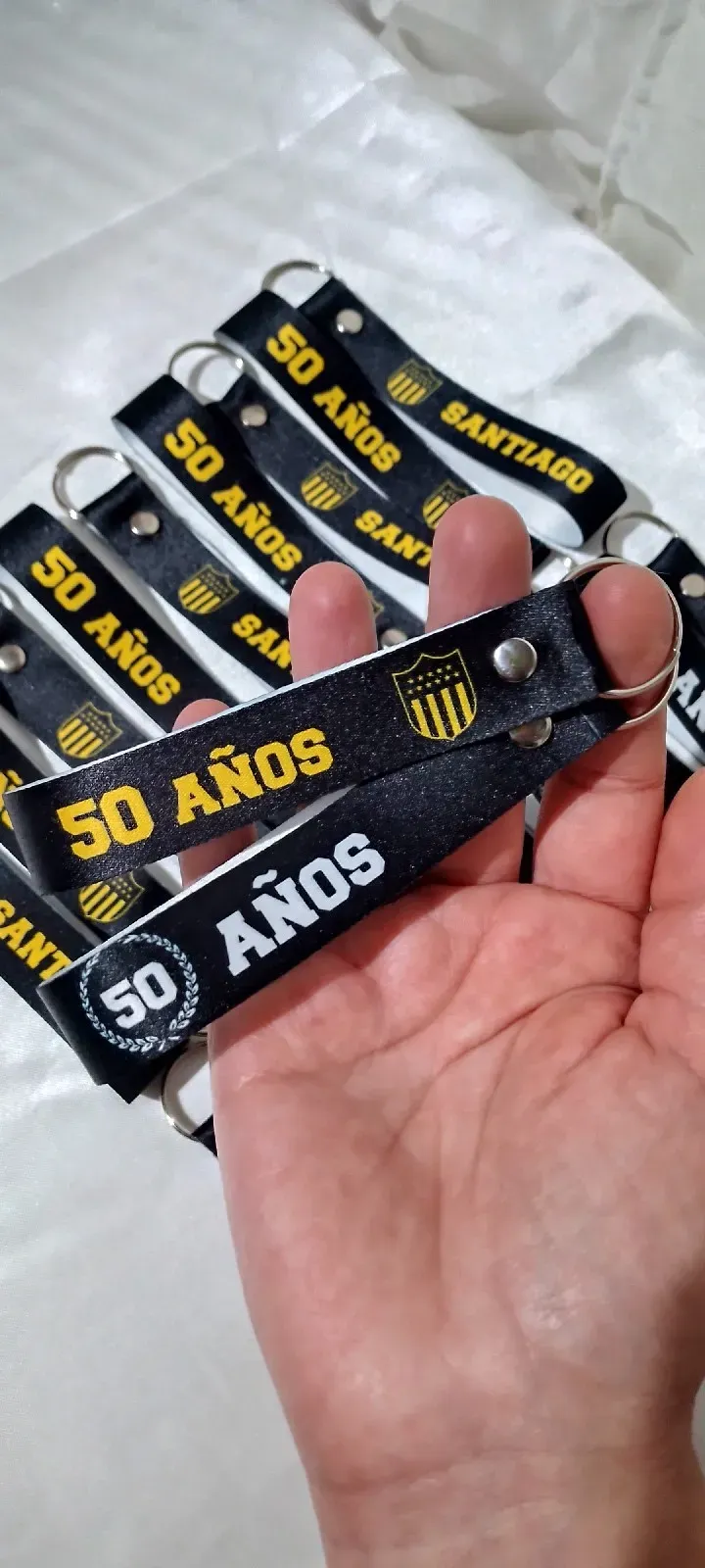 Llavero cinta 10cm con aro pack por 50 unidades 