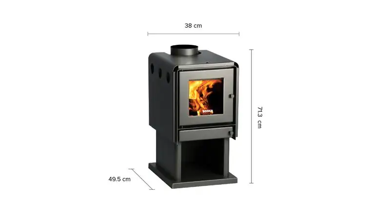 Calefactor a leña 7.5 kW Limit 350 negro 2