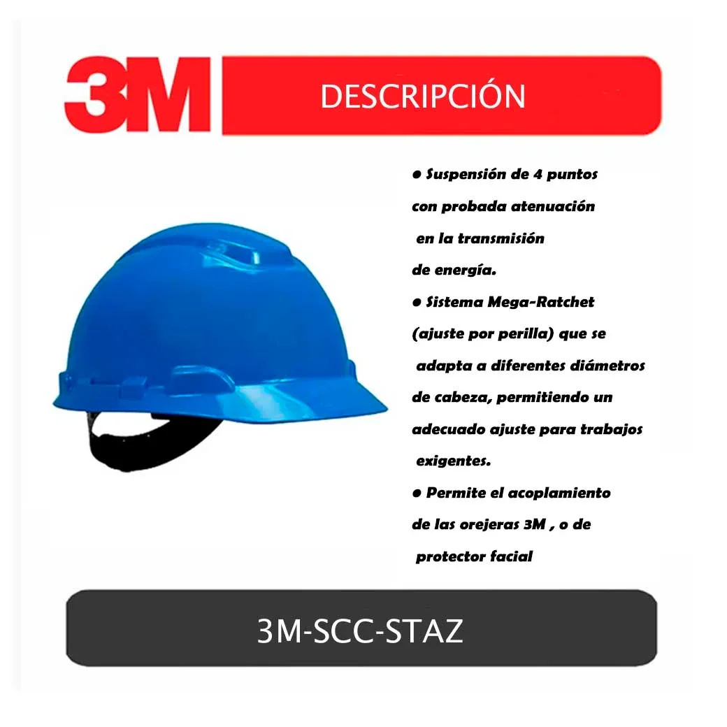 CASCO SEGURIDAD CONTRAKTOR AZUL 3M STANDAR