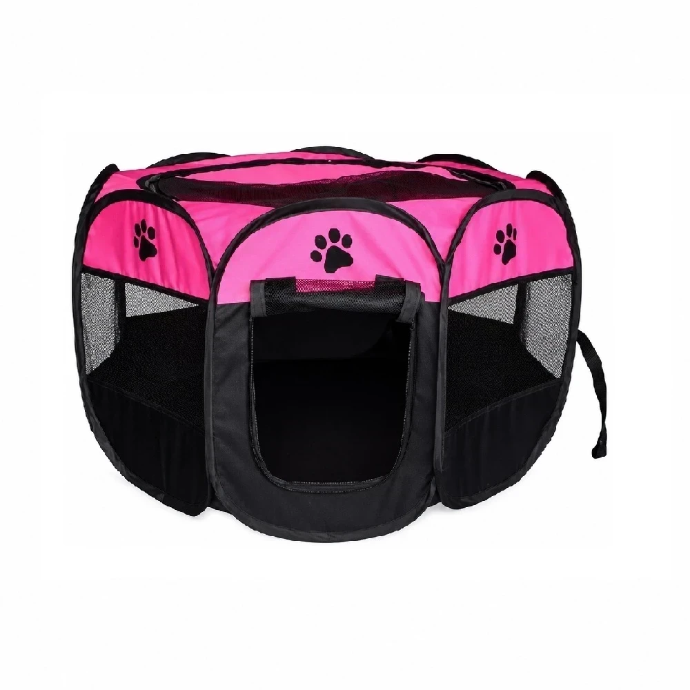 Corral plegable de malla para mascotas