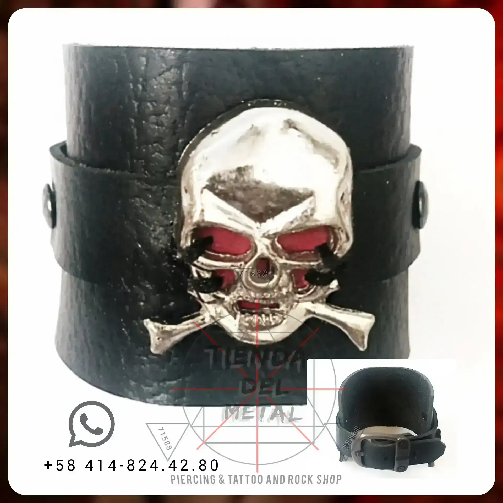Muñequera Calavera Pirata 
