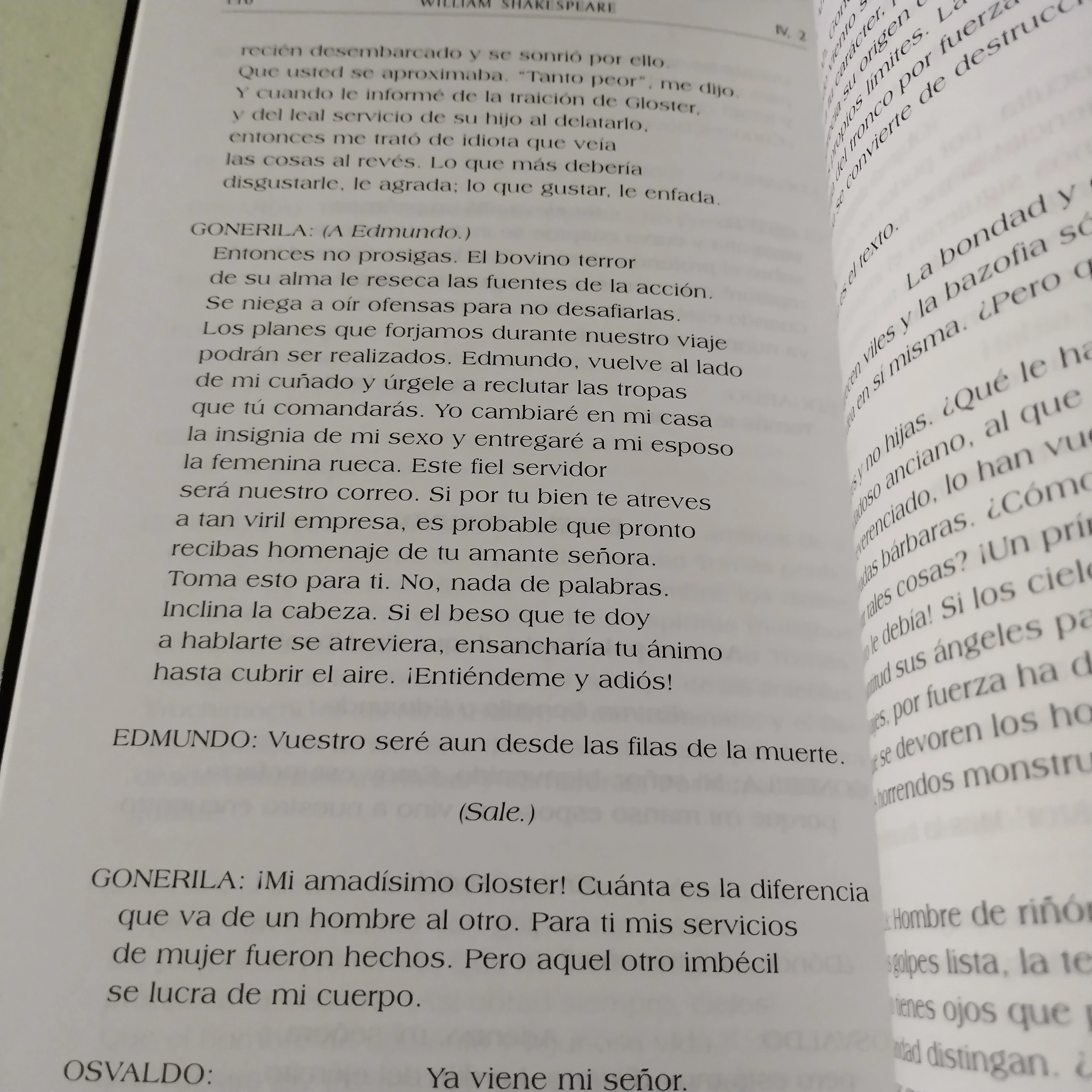 El rey Lear, William Shakespeare, nuevo 3