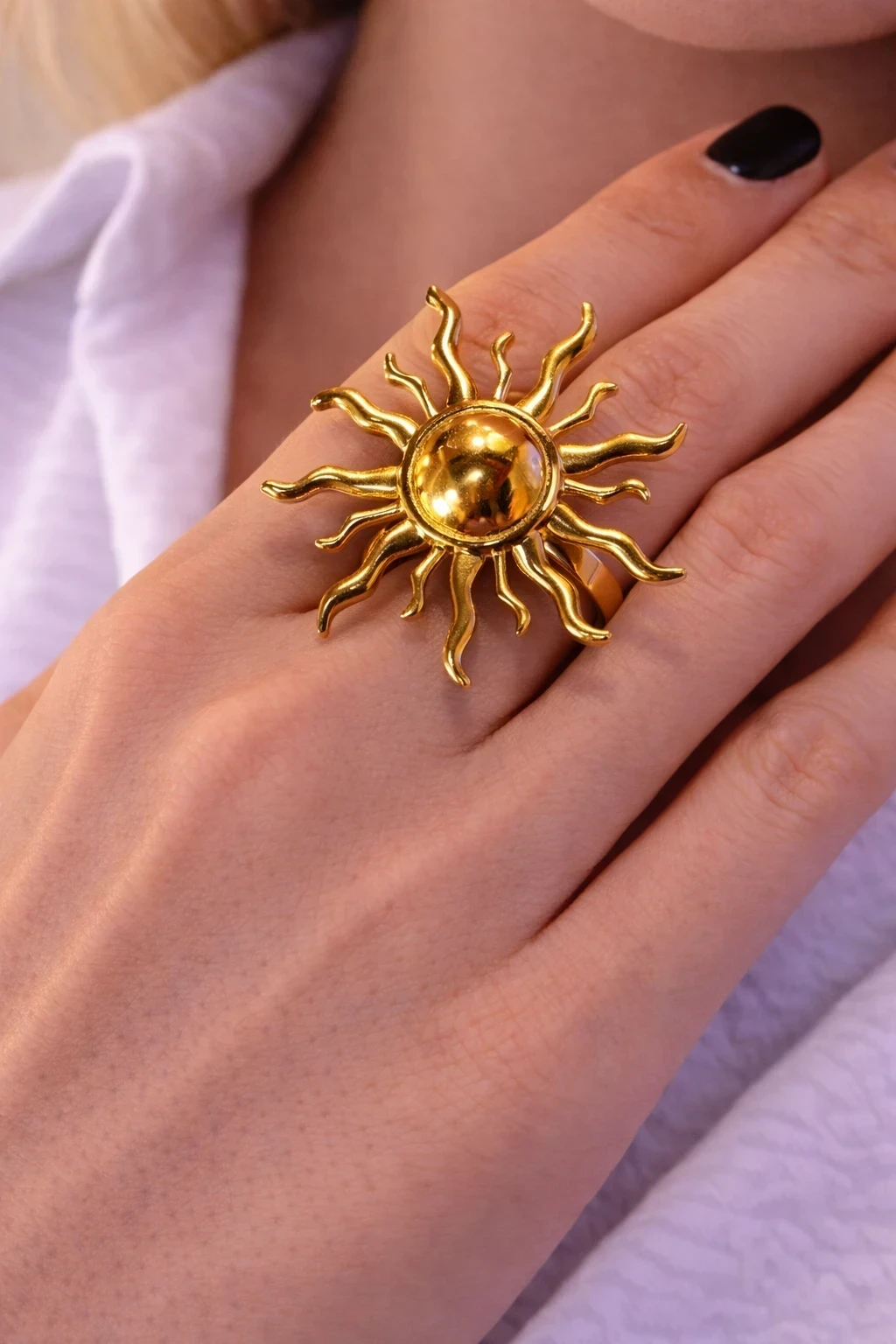 Anillo sol barroco