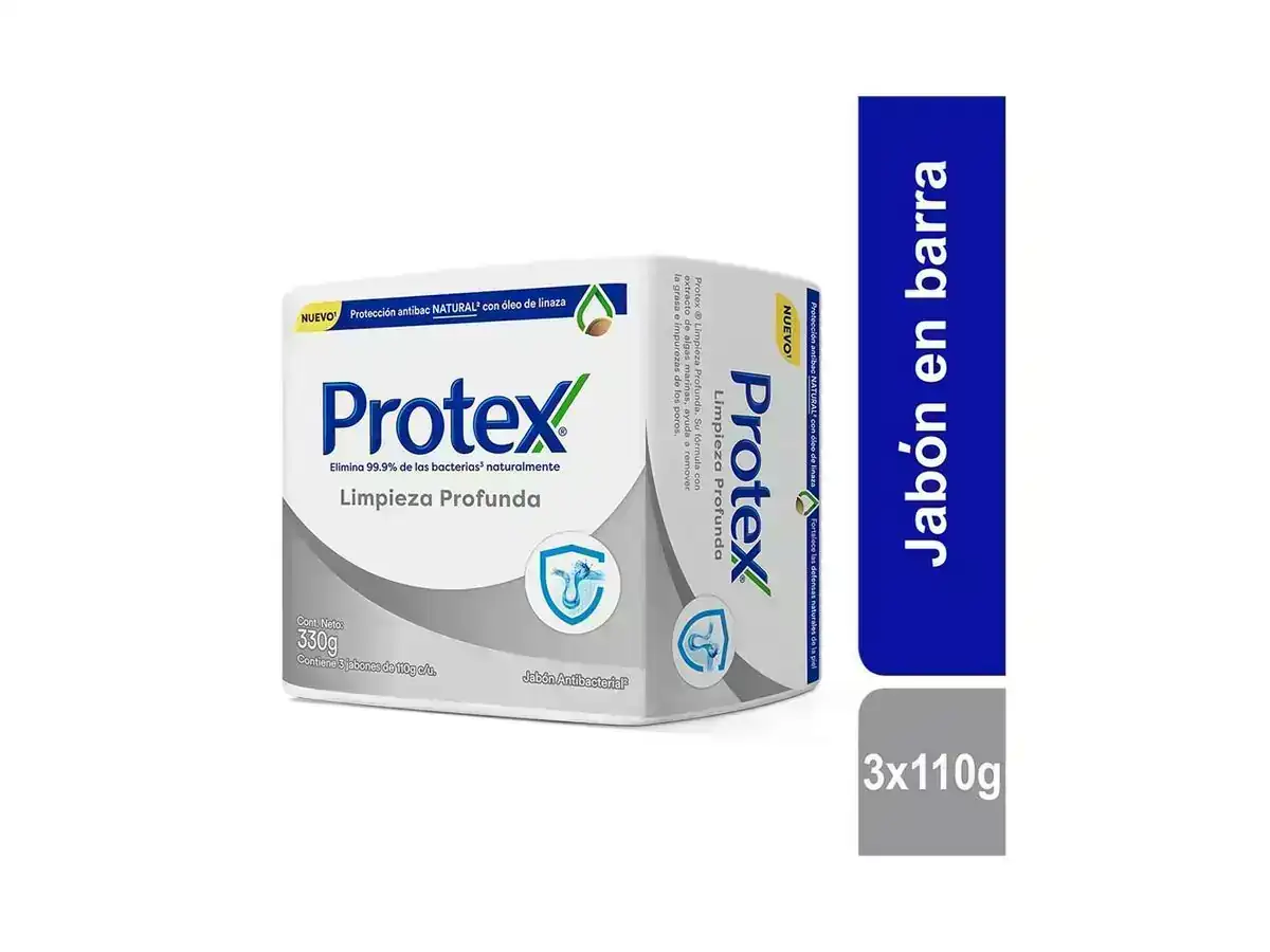 Jabón protex limpieza profunda x 3 - 110g c/u
