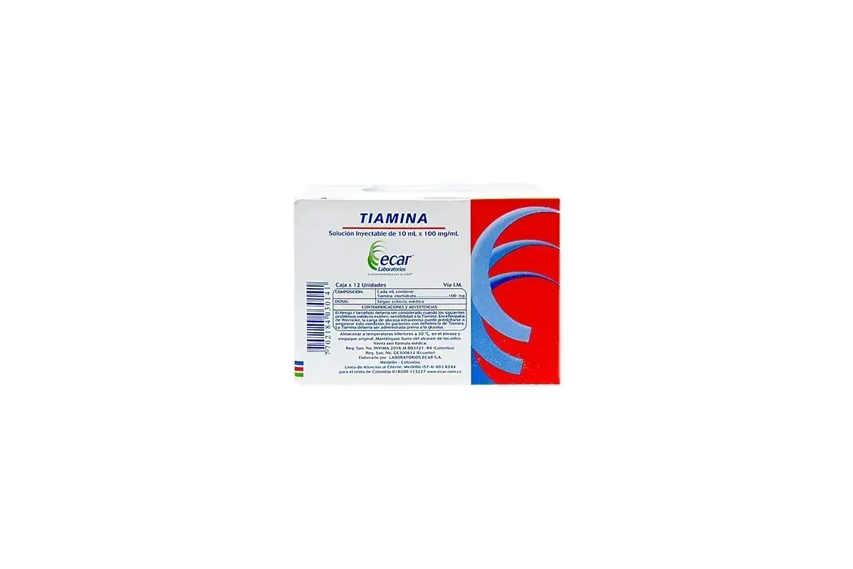 TIAMINA AMP 10 ML X 1 AMP ECAR