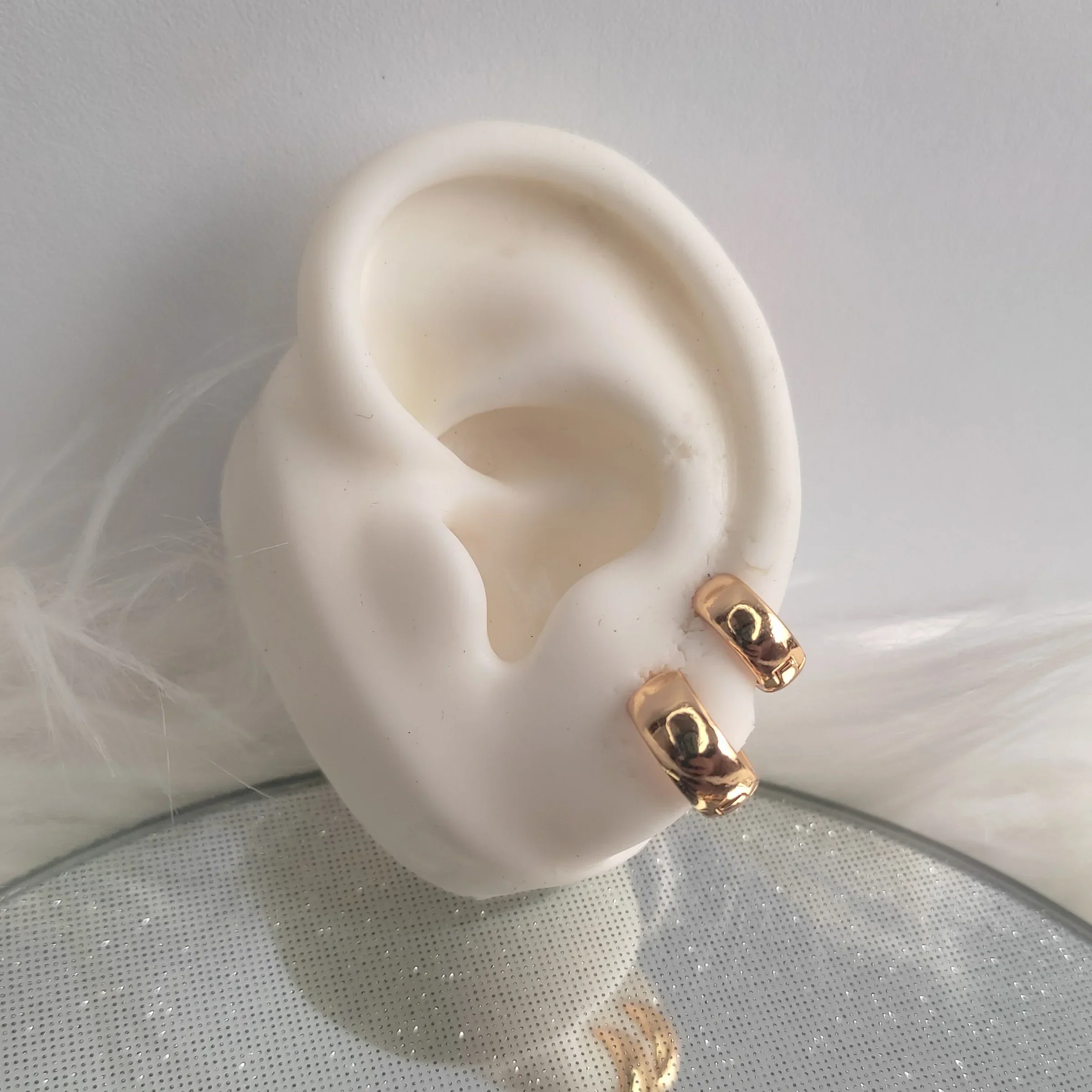 DUO HOOPS + MINI HOOPS LISOS GRUESOS
